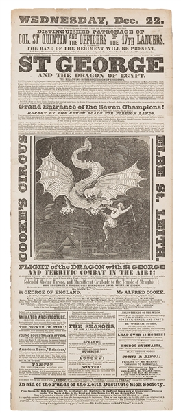  [COOKE’S CIRCUS] St. George and the Dragon of Egypt. [Londo...