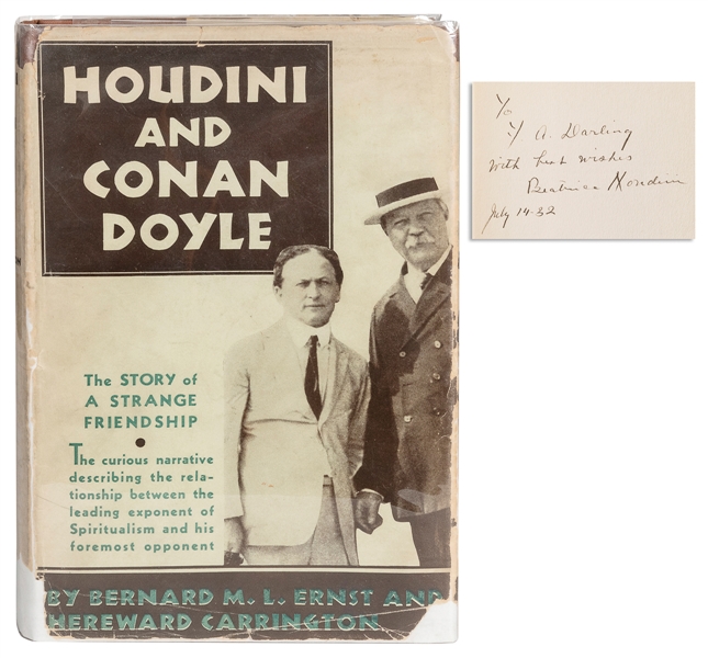  ERNST, Bernard M. L. AND CARRINGTON, Hereward. Houdini and ...