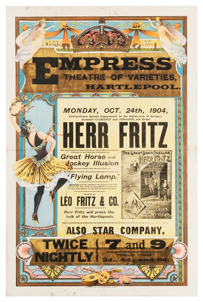  FRITZ, Herr. Herr Fritz. Great Horse and Jockey Illusion. N...