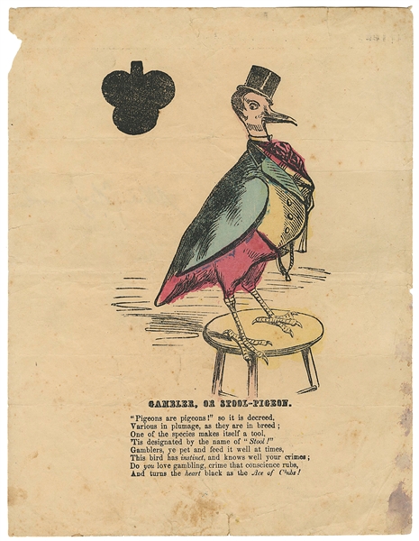  [GAMBLING] Gambler, or Stool-Pigeon. N.p., ca. early 20th c...