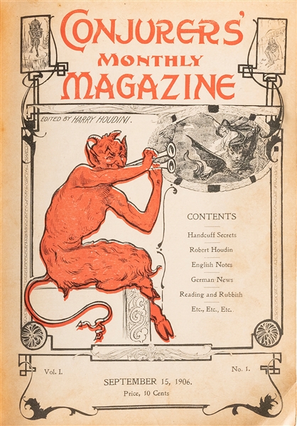  [HOUDINI (Erik Weisz, 1874 – 1926)] Conjurers’ Monthly Maga...