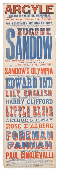  SANDOW, Eugene (Friedrich Wilhelm Müller, 1867 – 1925). Eug...