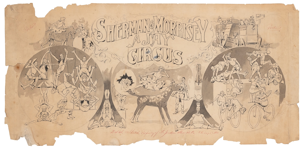  Sherman & Morrisey A Jay Circus. [Poster Maquette]. Chicago...