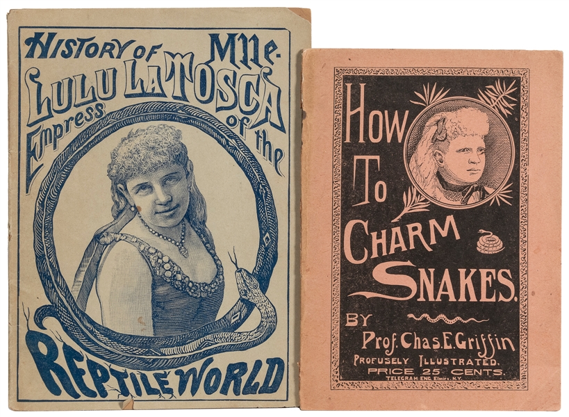  [SNAKE CHARMING]. Two pitch books. Including: History and E...