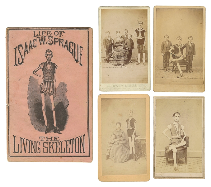  SPRAGUE, Isaac (1841 – 87). Group of 4 CDVs, and a Pitch Bo...