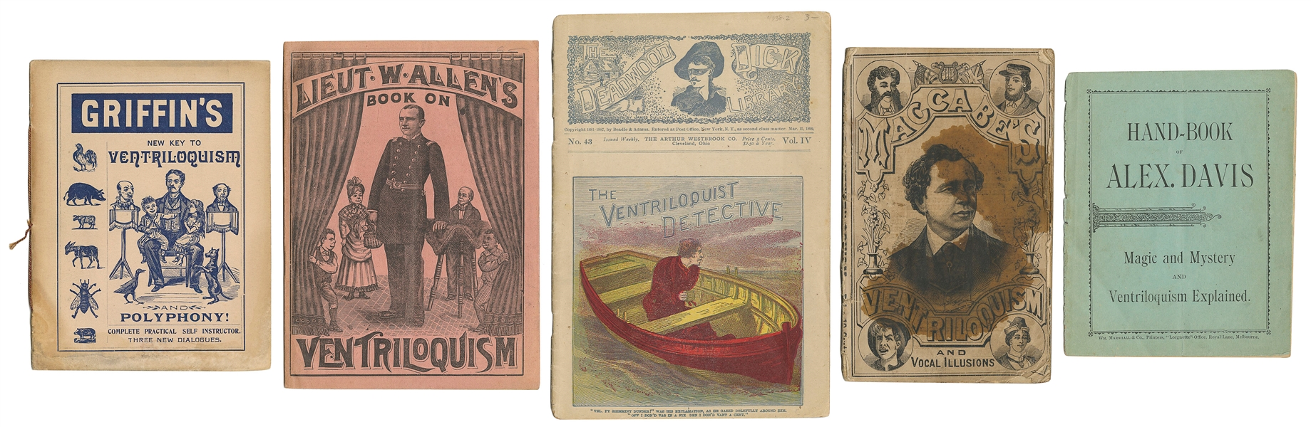  [VENTRILOQUISM] Five Chapbooks by or About Ventriloquists a...