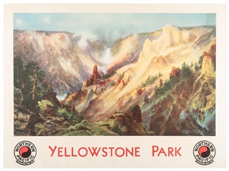  MORAN, Thomas (1837-1926). Yellowstone Park / Northern Paci...