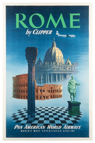  Rome by Clipper / Pan American World Airways. 1951. A PAA B...