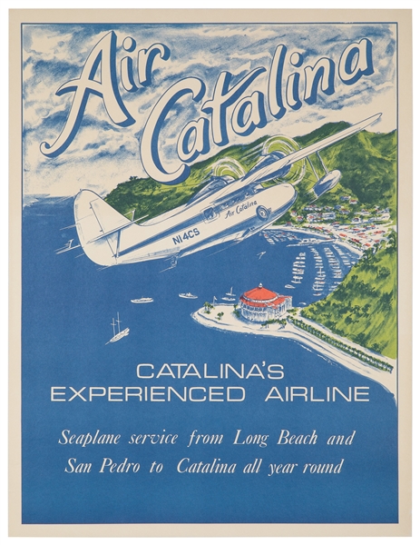  MILTIMORE, Gary. Air Catalina. 1973. Color poster for Air C...