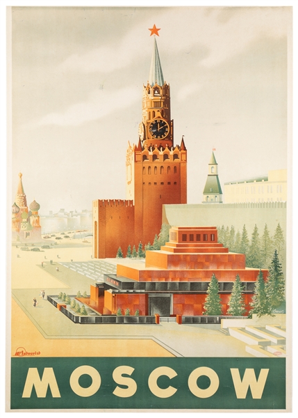  SAKHAROV, Sergei. Moscow. USSR, ca. 1930s. Intourist poster ...