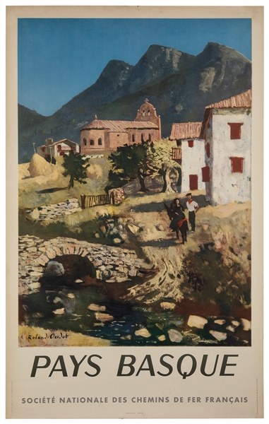  DUDOT, Roland. Pays Basque. 1951. Paris: Perceval. Color po...