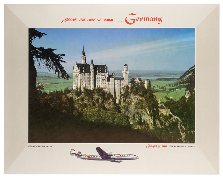  [GERMAN TRAVEL]. Group of six airline posters. Circa 1950s-...