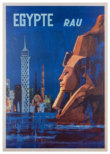  Egypte / RAU. Cairo: A.O.P., ca. 1950s. Color lithograph de...