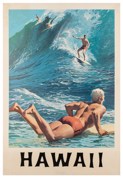  ALLEN, Charles. Hawaii. Circa 1960s. Travel poster depicts ...