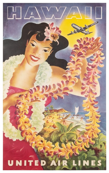  FEHER, Joseph (1908-1987). Hawaii / United Air Lines. Circa...