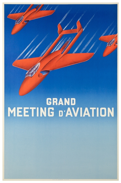  Grand Meeting D’Aviation. Lausanne: Litho R. Marsens, ca. 1...