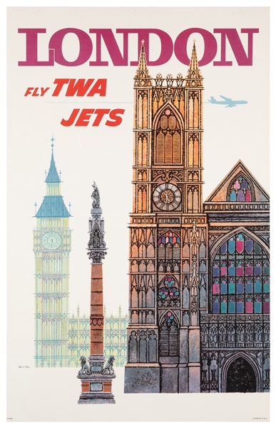  KLEIN, David (1918-2005). London / Fly TWA Jets. USA, 1960s...