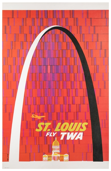  KLEIN, David (1918-2005). St. Louis / Fly TWA. Circa 1960s....