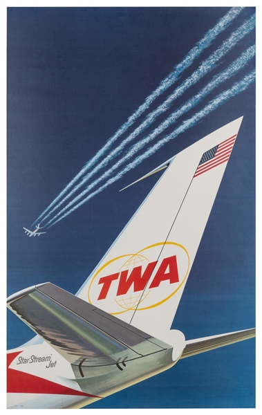  TWA / Star Stream Jet. Circa 1959. An iconic image depictin...