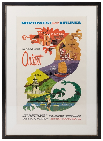  Northwest Orient Airlines / See the Enchanting Orient. Circ...