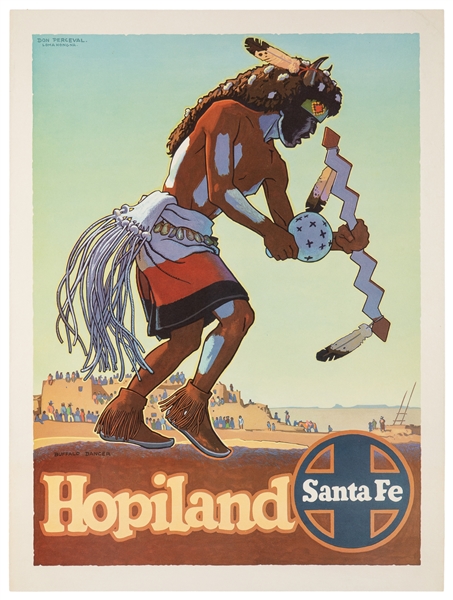  PERCEVAL, Don (1908-1979). Santa Fe [Railroad] / Hopiland. ...