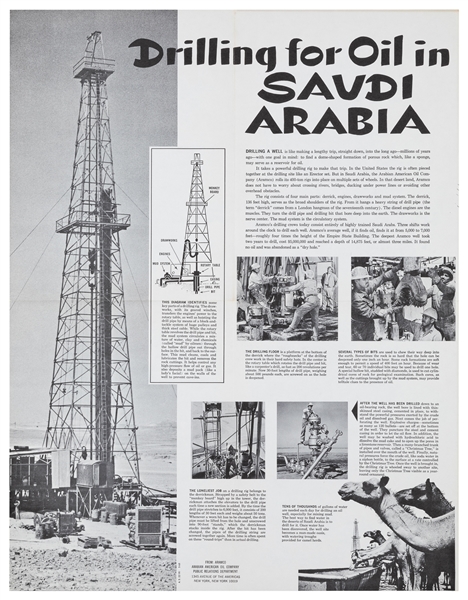  [SAUDI ARABIA]. Group of 14 Aramco Saudi Arabia posters. Ne...