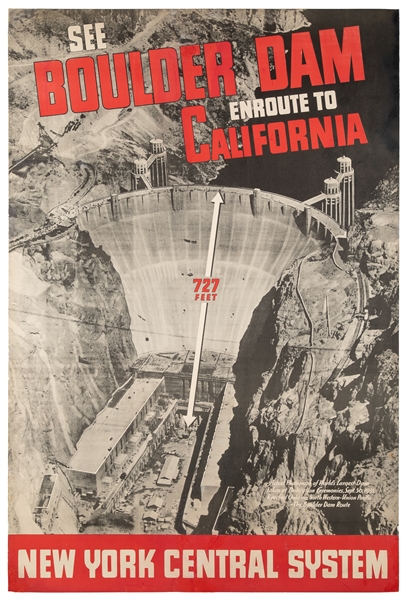  See Boulder Dam / New York Central System. Circa 1935. Rail...