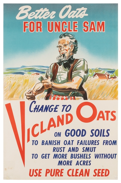  Better Oats for Uncle Sam / Change to Vicland Oats. 1940s. ...