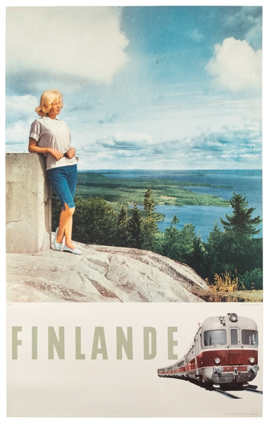  Finland. Three rail travel posters. Including: Finlande. 19...