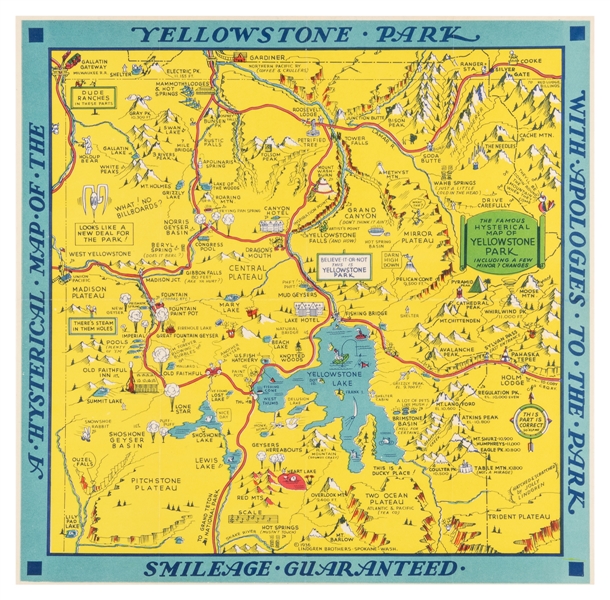  LINDGREN, Hjalmer “Jolly” (1895–1952). Hysterical Map of Ye...