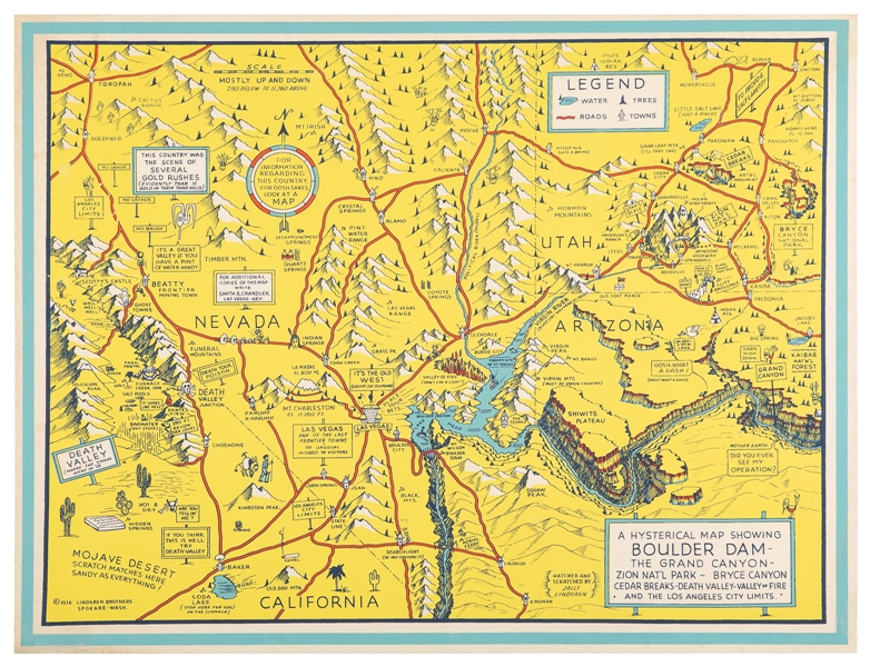  LINDGREN, Hjalmer “Jolly” (1895–1952). A Hysterical Map Sho...