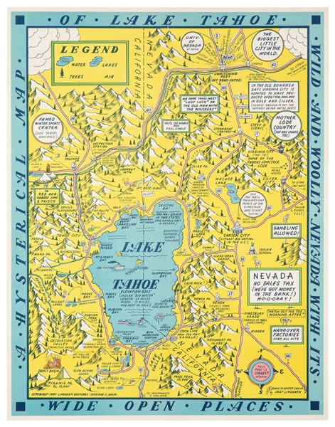  LINDGREN, Hjalmer “Jolly” (1895–1952). A Hysterical Map of ...