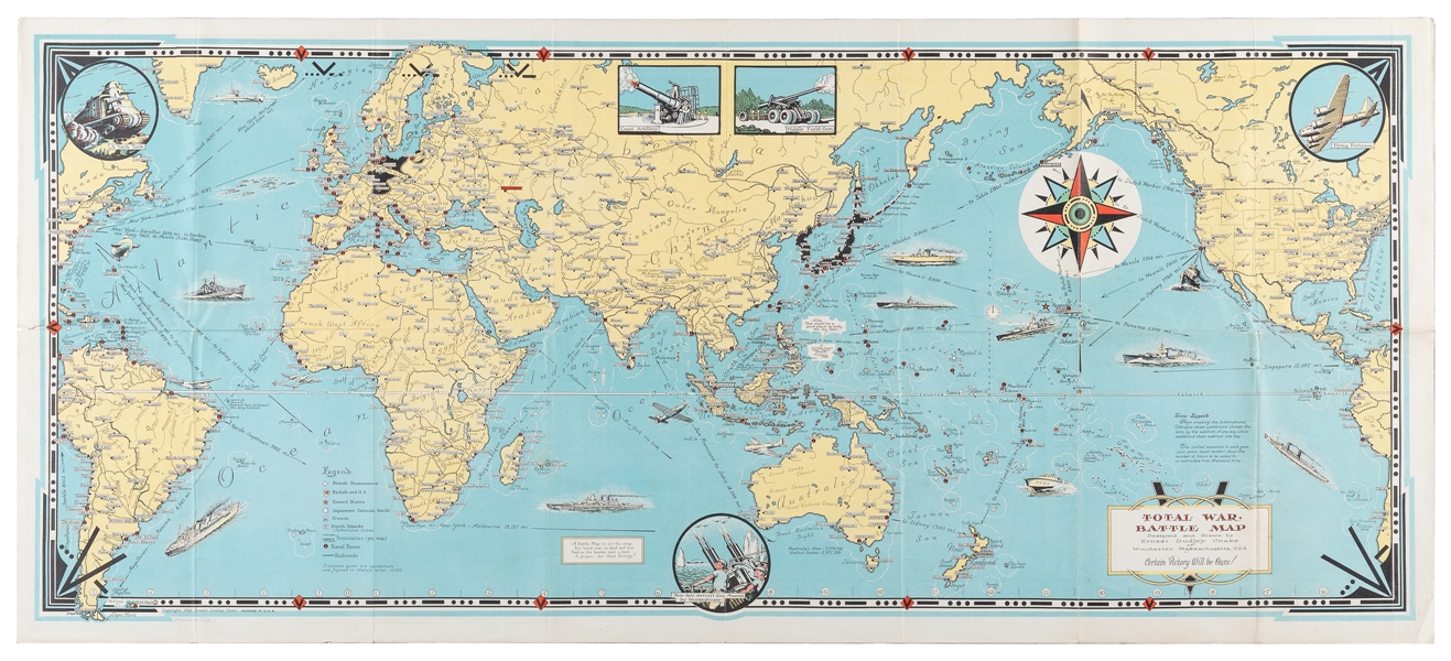  CHASE, Ernest Dudley (1878-1966). Two pictorial maps of Ame...