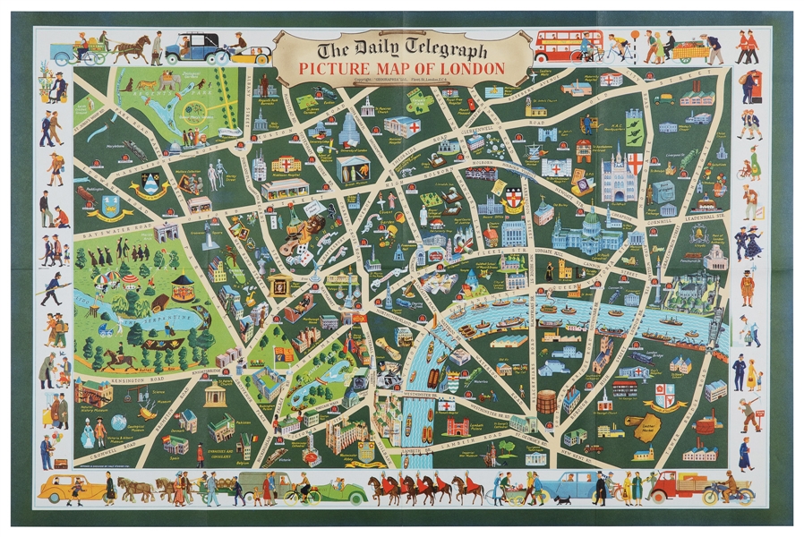  [LONDON]. Two pictorial maps. Includes: The Daily Telegraph...