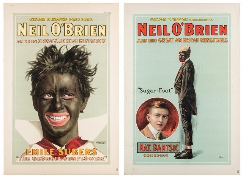  Neil O’Brien and His Great American Minstrels. Two posters....