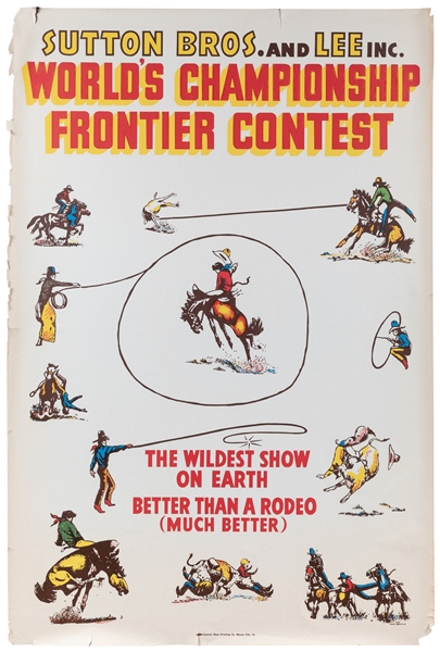  [RODEO]. Group of 4 posters. Mason City, IA: Central Show P...