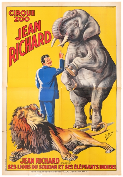  Cirque Zoo / Jean Richard. Paris: Bedos & Cie. Imp. Lithogr...