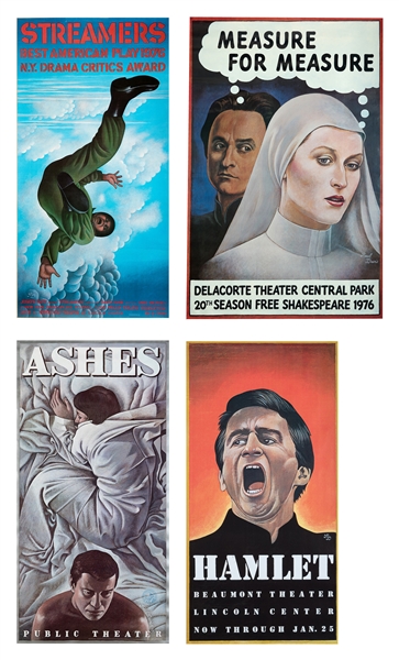  DAVIS, Paul (b. 1938). Group of 4 theater posters. 1970s. G...