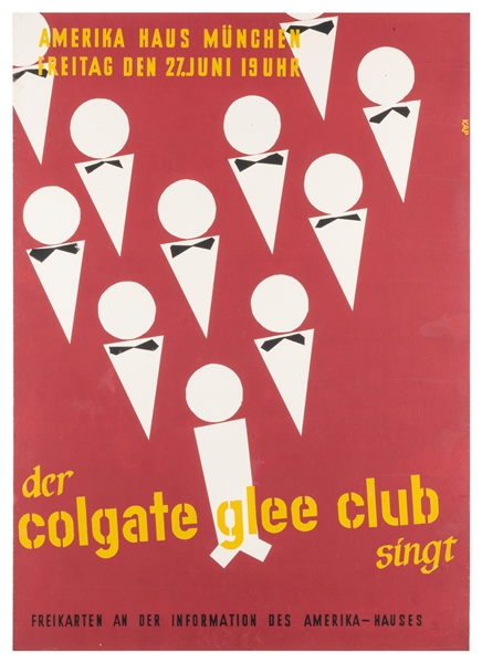  KAP. Colgate Glee Club / Amerika Haus Munchen. Circa 1950s....