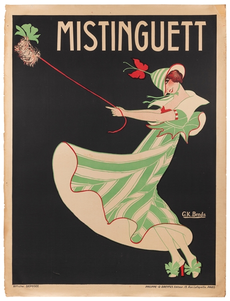  BENDA, Georges Kugelmann (1883-1954). Mistinguett. Paris: P...