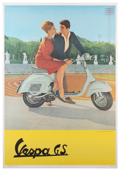  Vespa G.S. Genova: Giuseppe Lang S.p.A, 1960s. Color photo-...