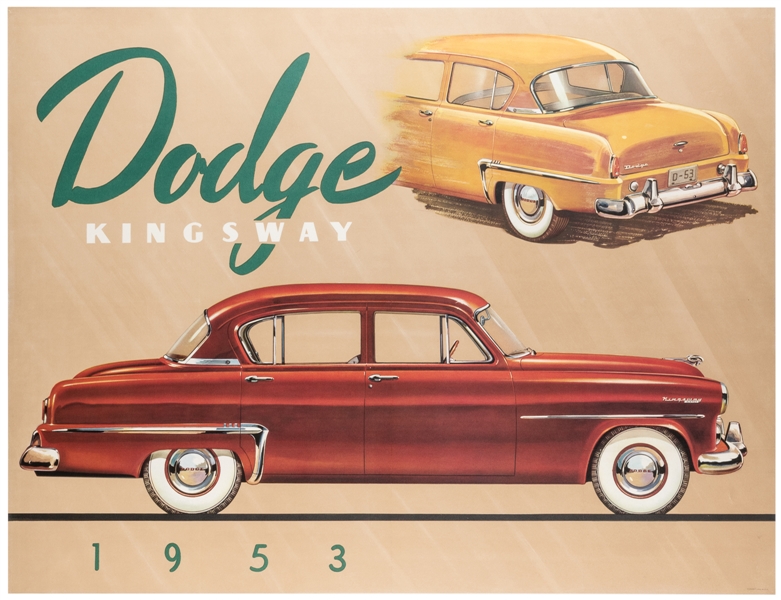  Dodge Kingsway. 1953. USA: YONWY Litho. Color poster for th...