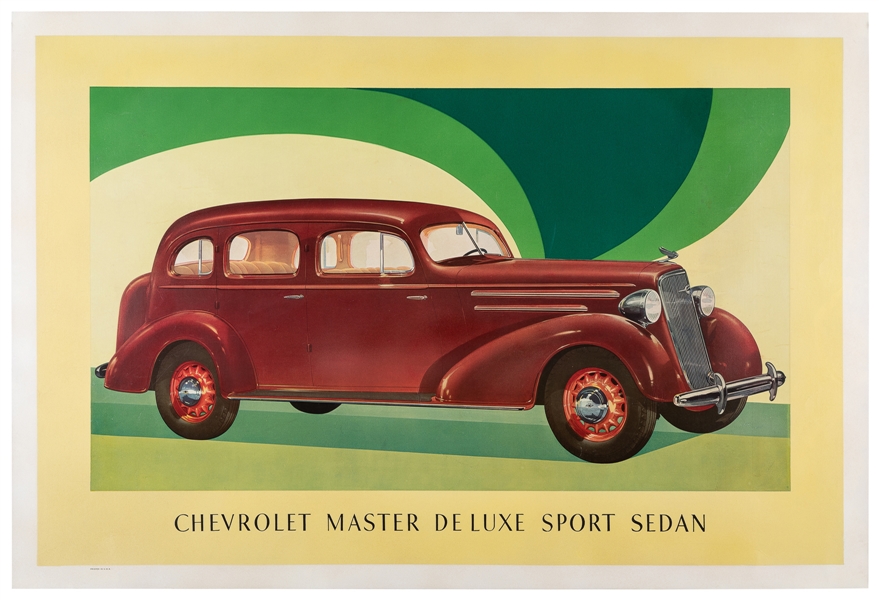  Three Chevrolet Master De Luxe Posters. U.S.A.: [ca. 1930-4...