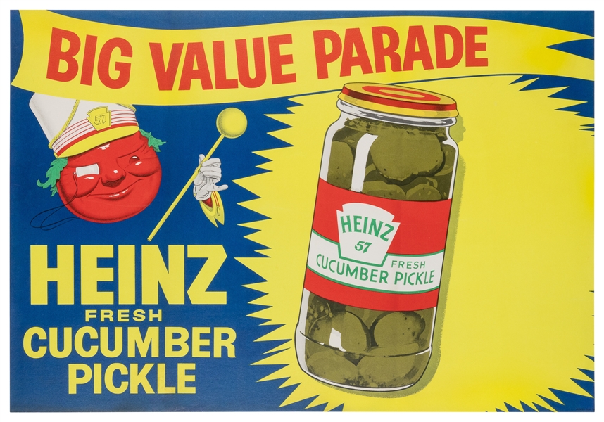  Big Value Parade / Heinz Fresh Cucumber Pickle. U.S.A, 1950...