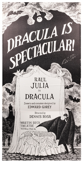  GOREY, Edward (1925-2000). Dracula. Late 1970s. Large black...