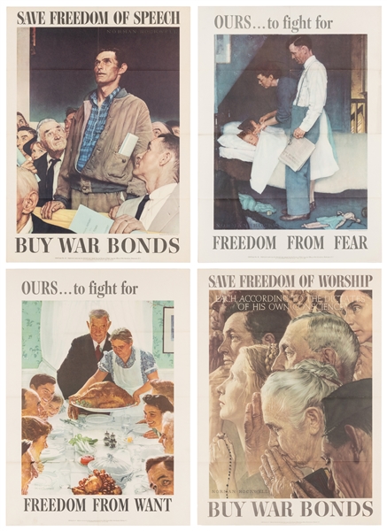  ROCKWELL, Norman (1894-1978). [The Four Freedoms]. 1943. Wa...