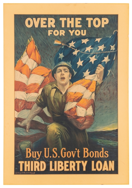  [WORLD WAR I].Two posters. Two posters depicting doughboys....