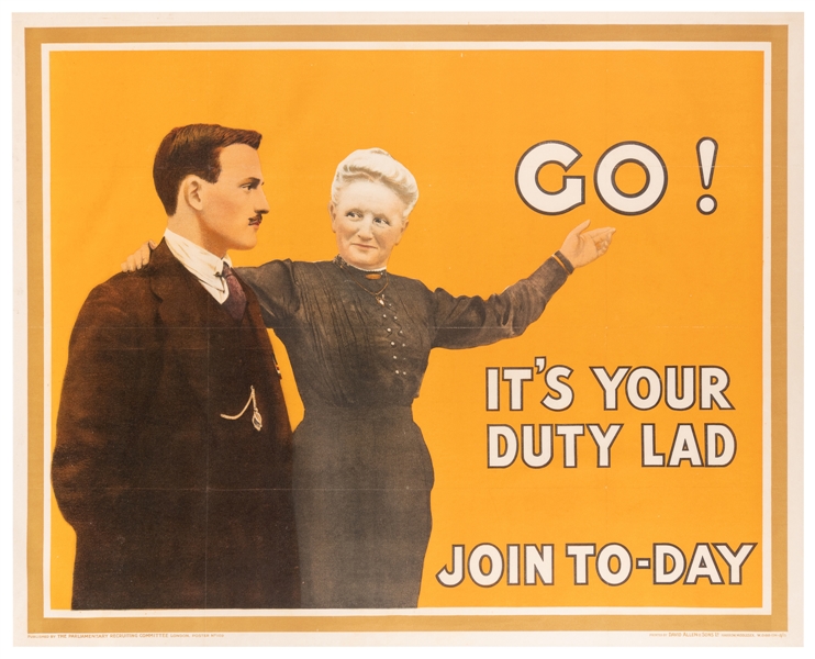  Go! It’s Your Duty Lad / Join To-Day. Harrow-Middlesex: Dav...