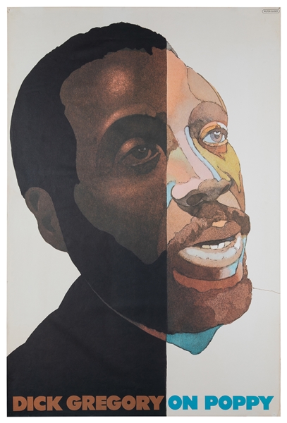  GLASER, Milton (1929-2020). Dick Gregory on Poppy. [1969]. ...