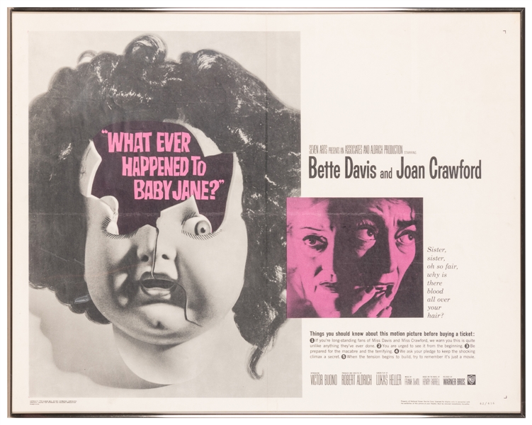  Two Bette Davis Movie Posters. Includes: What Ever Happened...